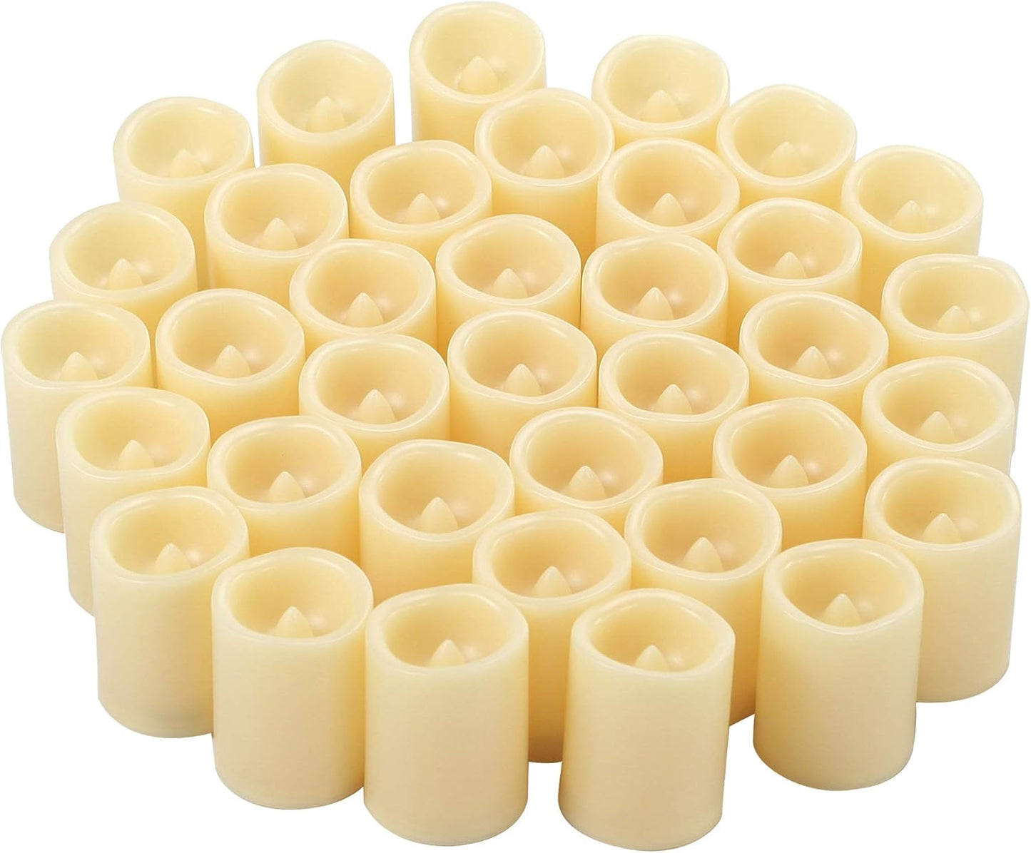 CANDLE CHOICE Battery Operated Flameless Votive Candles Realistic Flickering Fake Electric LED Tea Lights Set Bulk Wedding Party Halloween Christmas Decorations Table Centerpieces Batteries Incl 24PCS