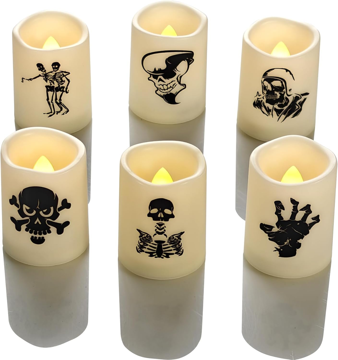 CANDLE CHOICE Battery Operated Flameless Votive Candles Realistic Flickering Fake Electric LED Tea Lights Set Bulk Wedding Party Halloween Christmas Decorations Table Centerpieces Batteries Incl 24PCS