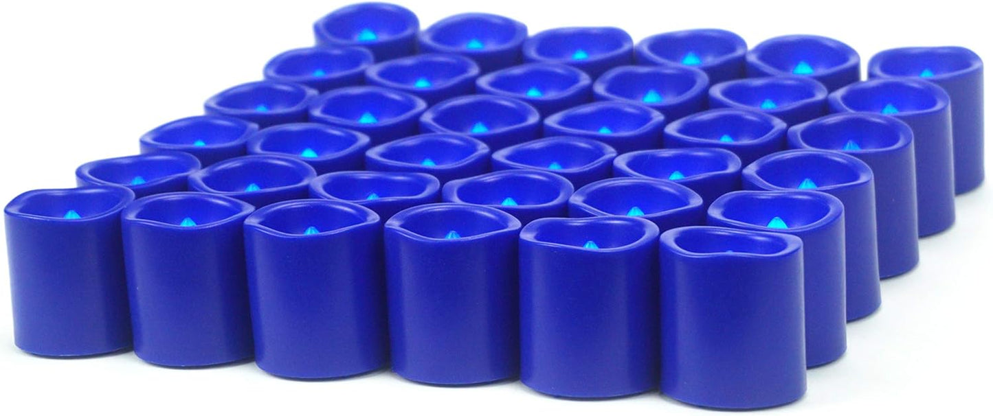 CANDLE CHOICE Battery Operated Flameless Votive Candles Realistic Flickering Fake Electric LED Tea Lights Set Bulk Wedding Party Halloween Christmas Decorations Table Centerpieces Batteries Incl 24PCS
