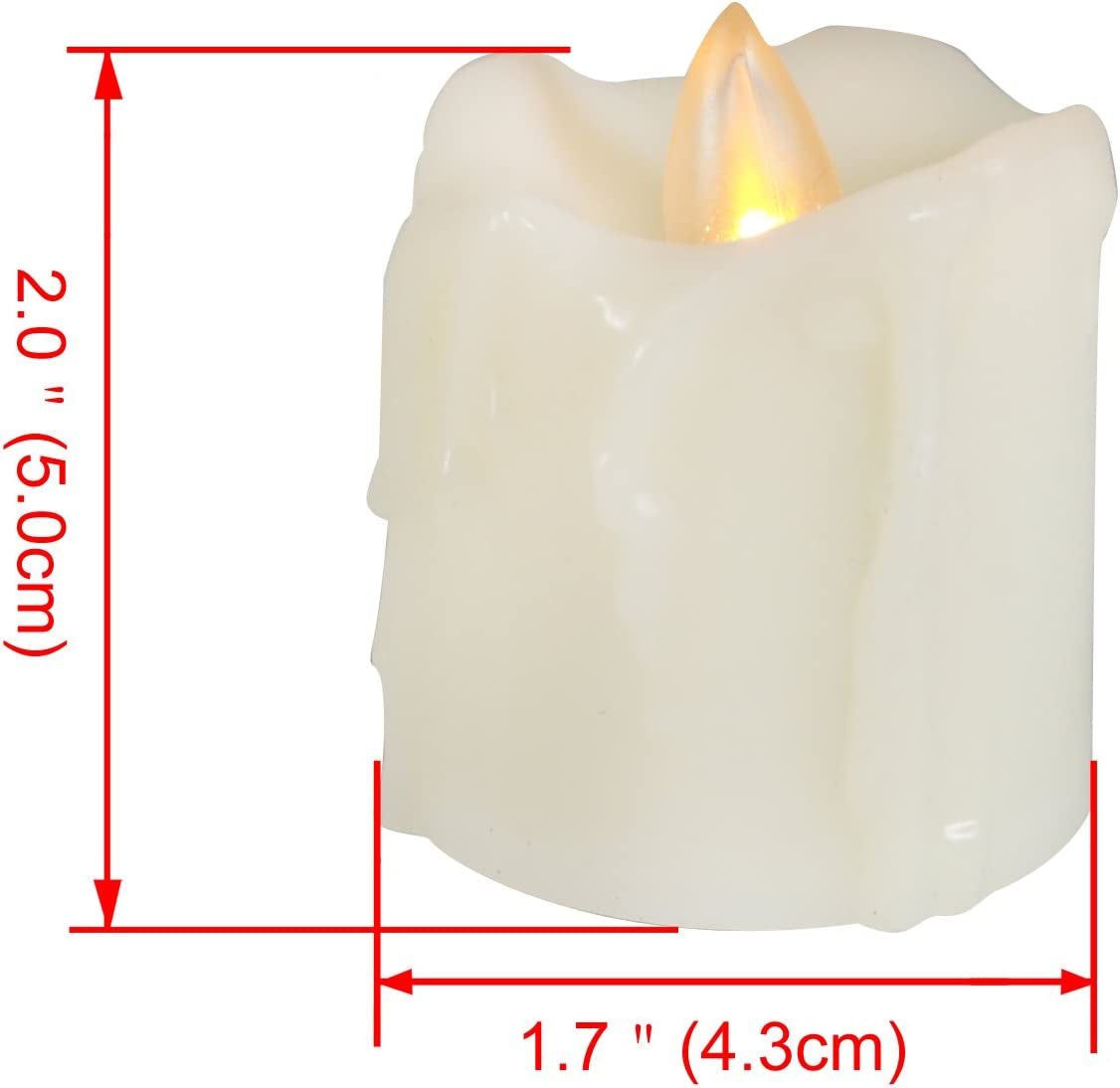 CANDLE CHOICE Battery Operated Flameless Votive Candles Realistic Flickering Fake Electric LED Tea Lights Set Bulk Wedding Party Halloween Christmas Decorations Table Centerpieces Batteries Incl 24PCS