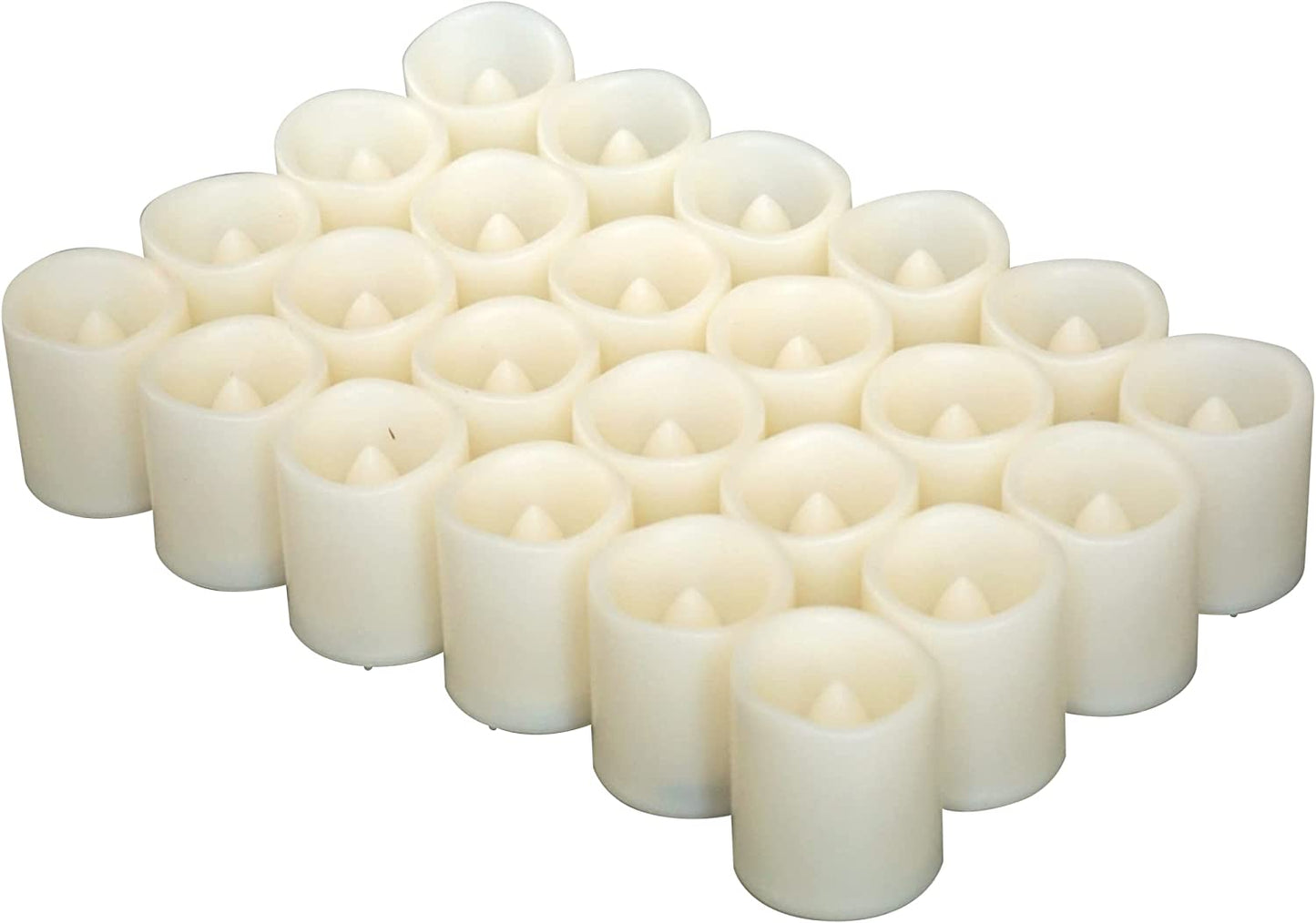 CANDLE CHOICE Battery Operated Flameless Votive Candles Realistic Flickering Fake Electric LED Tea Lights Set Bulk Wedding Party Halloween Christmas Decorations Table Centerpieces Batteries Incl 24PCS