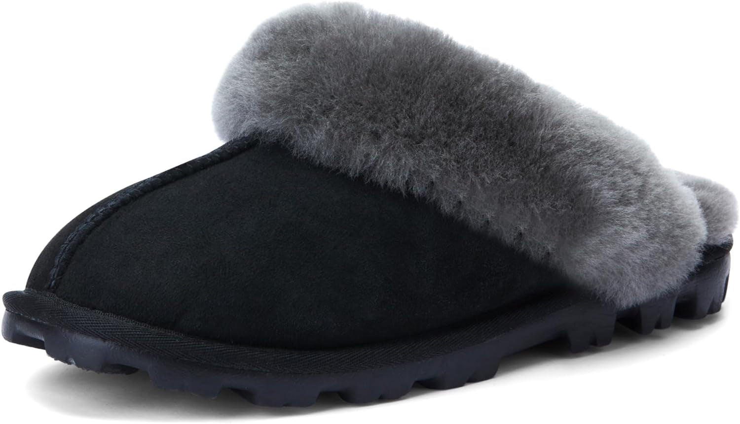 Waysoft Women'S Genuine Australian Sheepskin Slippers, 100% Shearling, 8Mm Memory-Foam, Hard Bottom Slipper