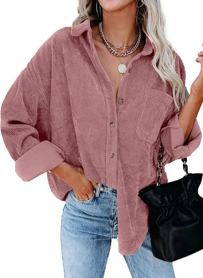 Stunshow Women's Plaid Button-Down Flannel Shacket Long Sleeve Coat Jacket - Trendy 2025 Collection