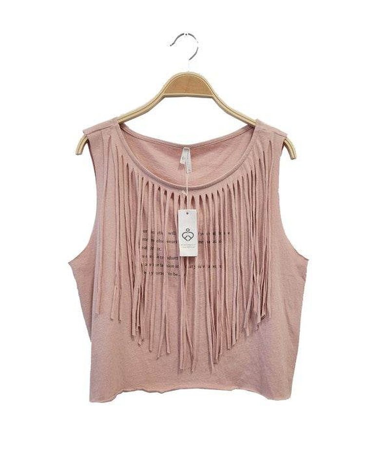 PRE WASHED Recycled Cotton Fringe Graphic T