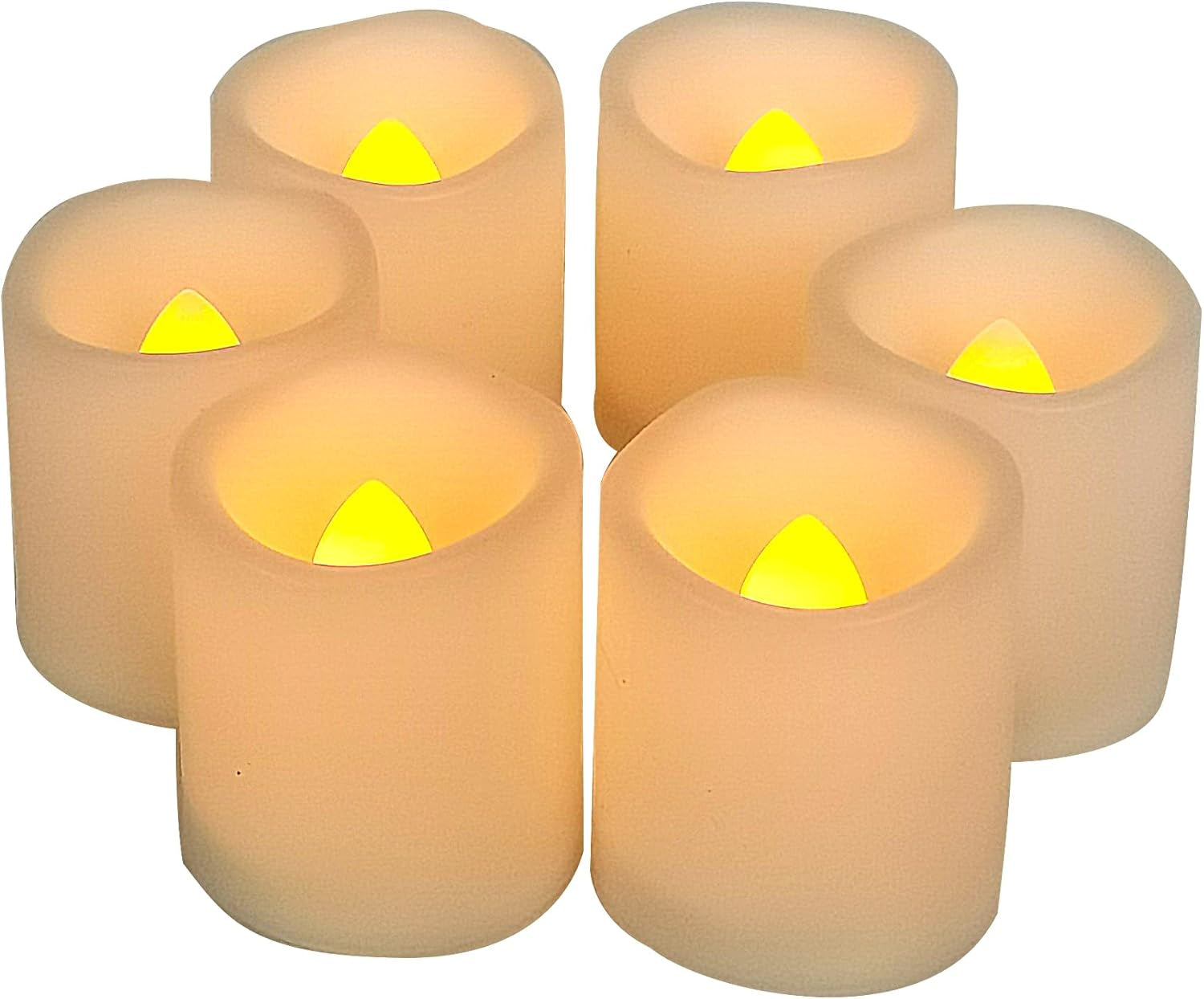 CANDLE CHOICE Battery Operated Flameless Votive Candles Realistic Flickering Fake Electric LED Tea Lights Set Bulk Wedding Party Halloween Christmas Decorations Table Centerpieces Batteries Incl 24PCS