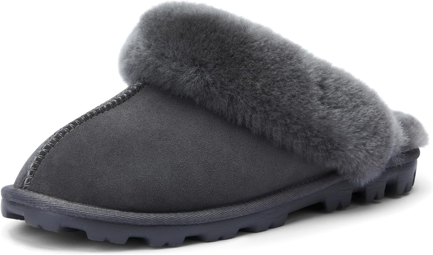 Waysoft Women'S Genuine Australian Sheepskin Slippers, 100% Shearling, 8Mm Memory-Foam, Hard Bottom Slipper